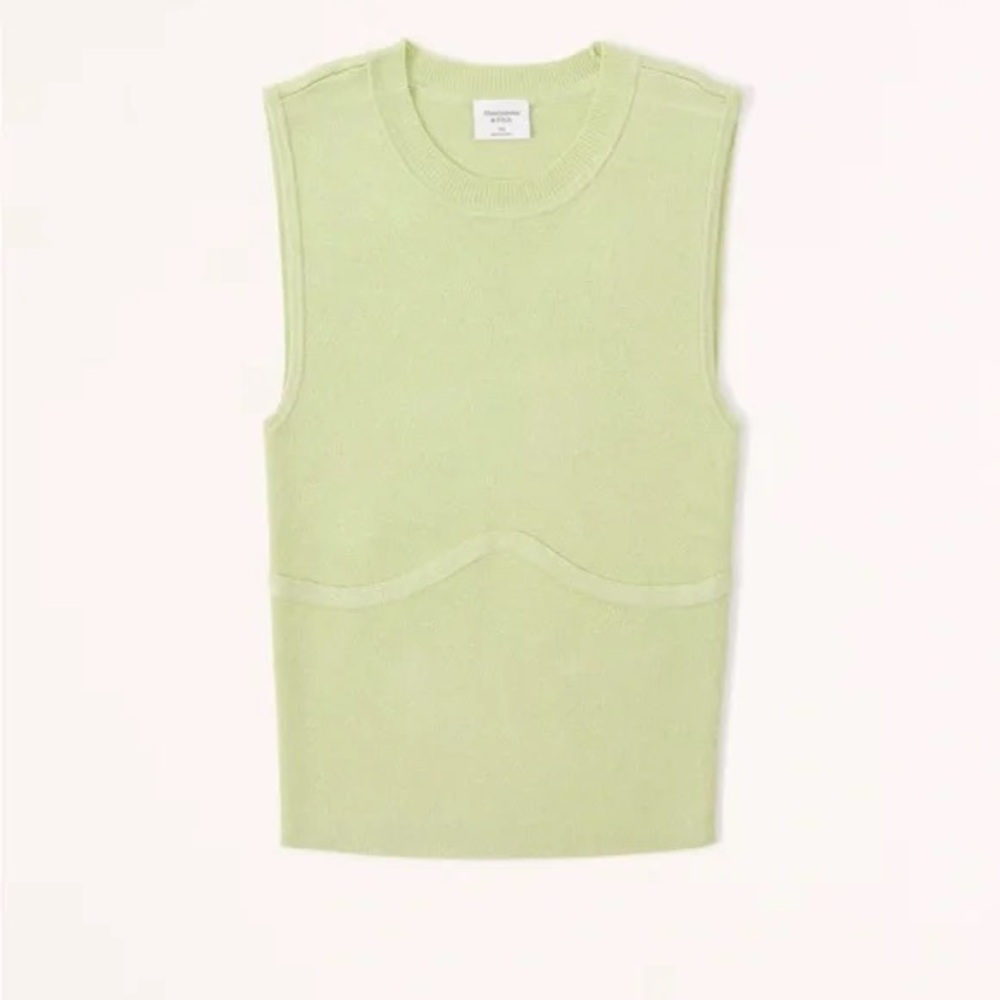 Abercrombie lime knit corset top XS